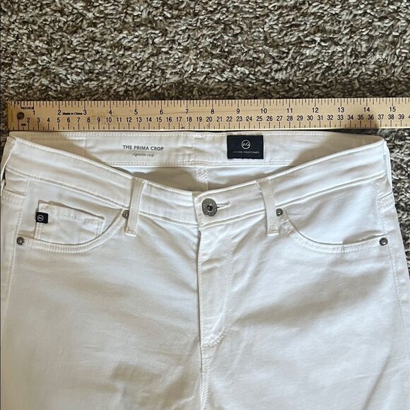 AG Adriano Goldschmied Prima Crop Cigarette Crop om Pearl White in SIze 28 - Picture 15 of 16
